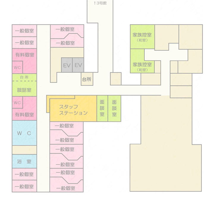 緩和ケア病棟　平面図