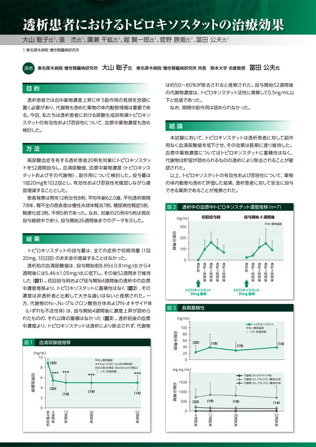 透析患者におけるトピロキソスタットの治療効果